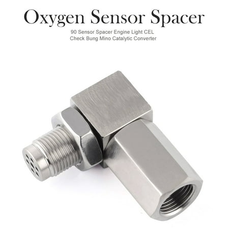 90° Oxygen Sensor Spacer Engine Light CEL Check Mini Catalytic Converter for O2